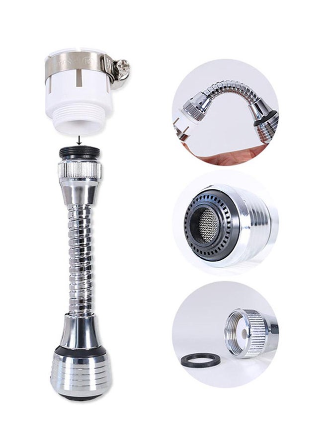 360 Rotate Swivel Water Saving Tap Aerator Silver  - Image 2