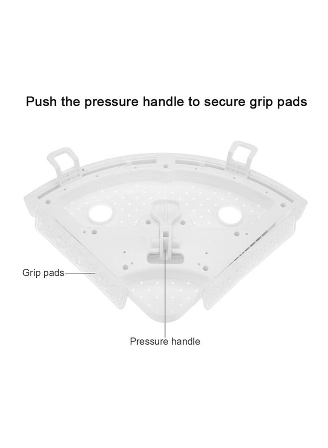 Corner Storage Holder Shelves White 33x22x40.3cm - Image 5