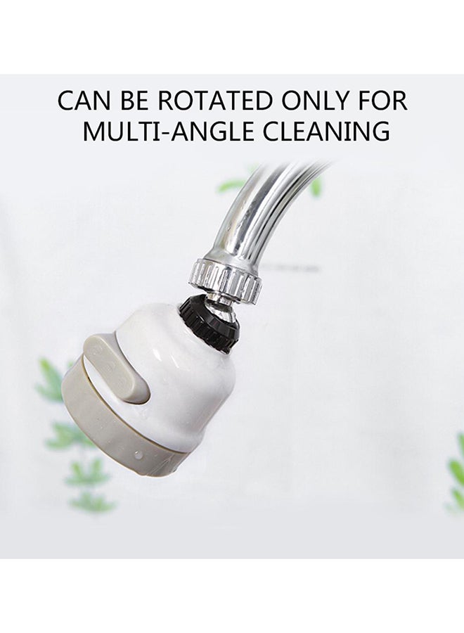 Moveable ABS Kitchen Tap Head White/Beige - Image 3