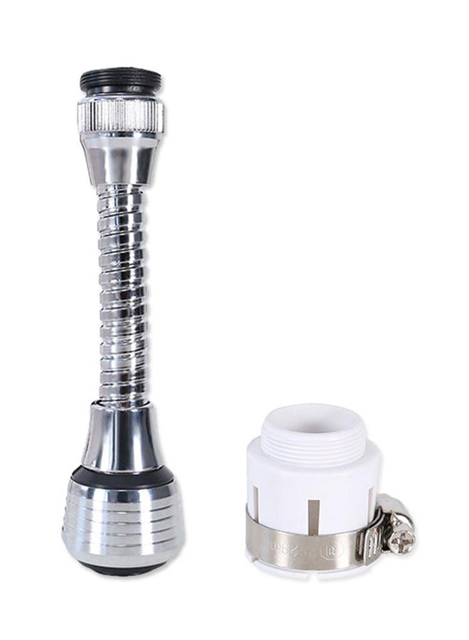 360 Rotate Swivel Water Saving Tap Aerator Silver  - Image 1