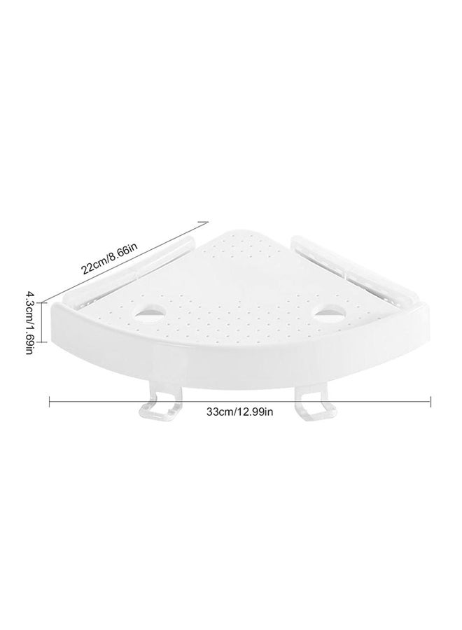 Corner Storage Holder Shelves White 33x22x40.3cm - Image 3