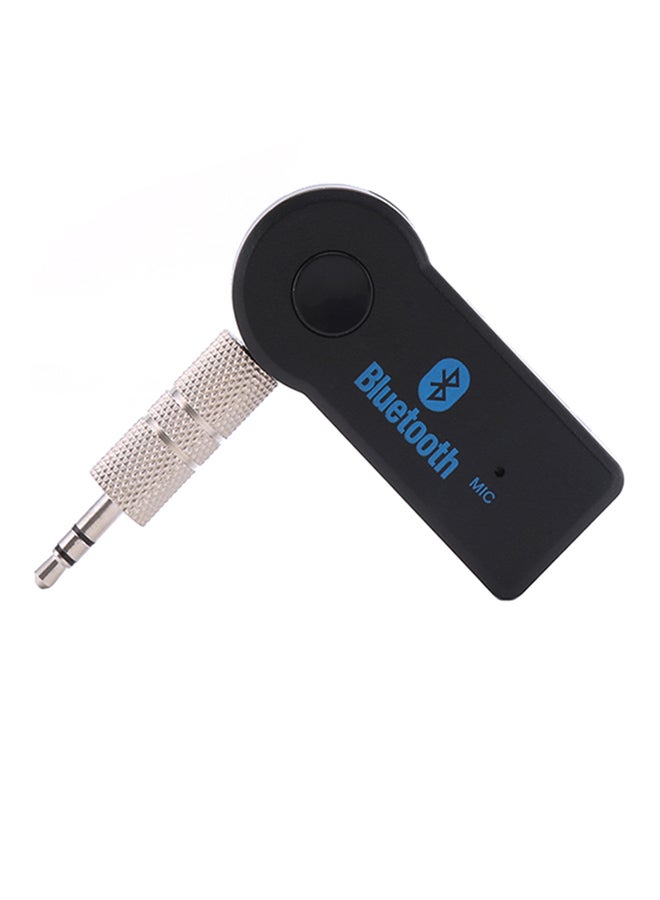 محول صوت AUX لاسلكي للسيارة بتقنية البلوتوث، بطول 3.5 مم أسود