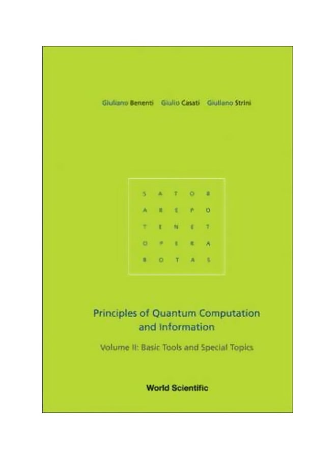 Principles Of Quantum Computation And Information: Basic Tools and Special Topics: Vol. 2 Paperback English by Giuliano Benenti - 1-Apr-07