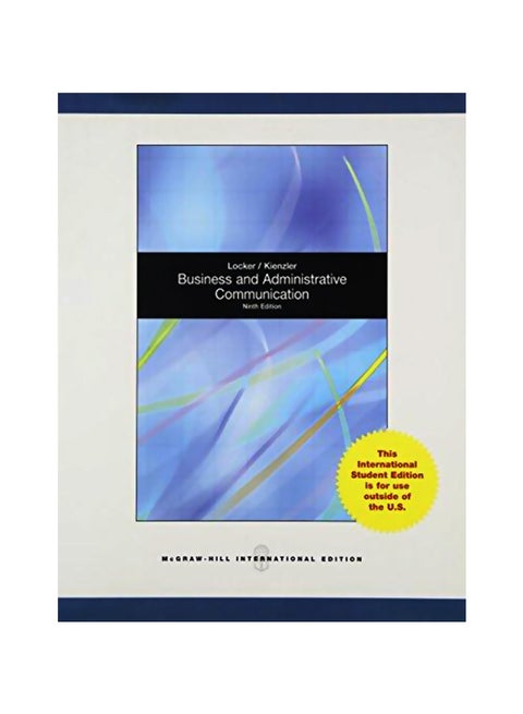 Business And Administrative Communication Paperback English by Kitty O. Locker - 01 November 2009