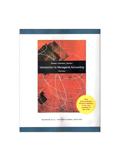 Introduction To Managerial Accounting Paperback English by Peter C. Brewer - 01 October 2009