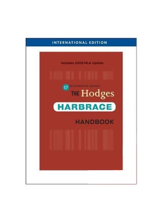 The Hodges Harbrace Handbook Paperback English by Cheryl Glenn - 09 June 2009 - v1560152184/N26582239A_1