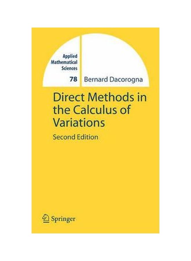 Direct Methods In The Calculus Of Variations Hardcover English by Bernard Dacorogna - 30 January 2008 