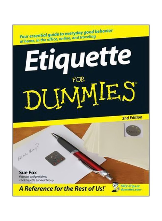 Etiquette For Dummies Paperback English by Sue Fox - 05 June 2007 