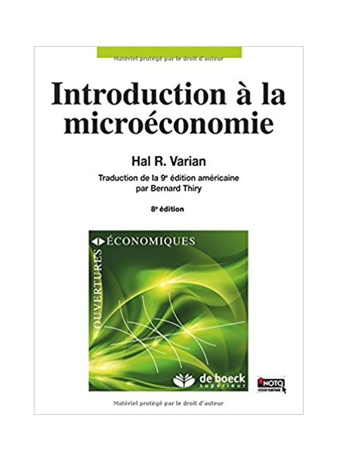 Introduction Ã La Microeconomie Paperback French by Hal Ronald Varian 