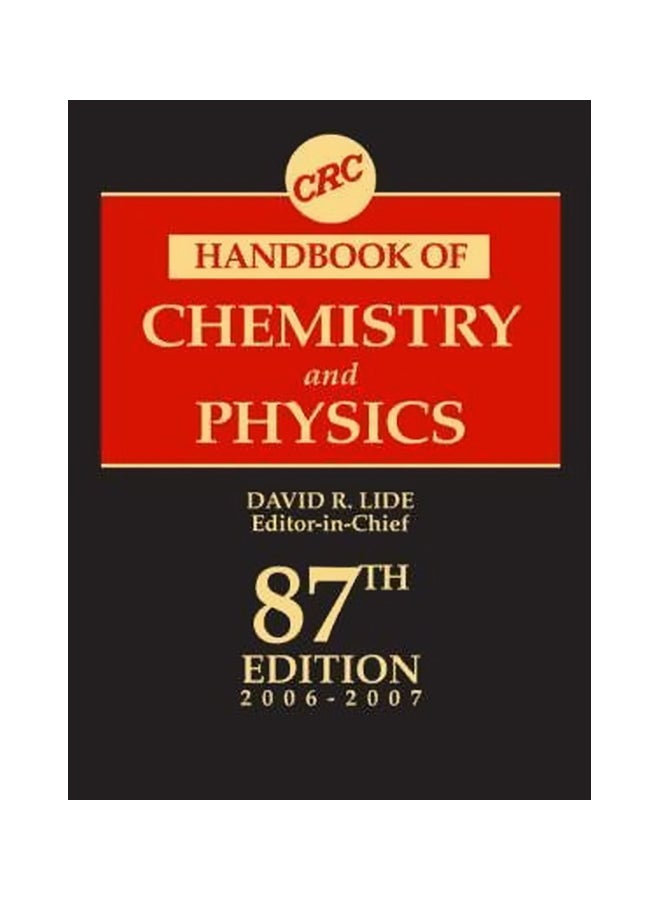 Handbook Of Chemistry And Physics Hardcover English by David R. Lide - 30 June 2006