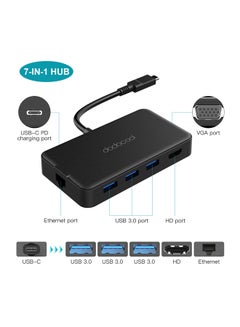 dodocool 7-In-1 Multiport Hub Black  - Image 2