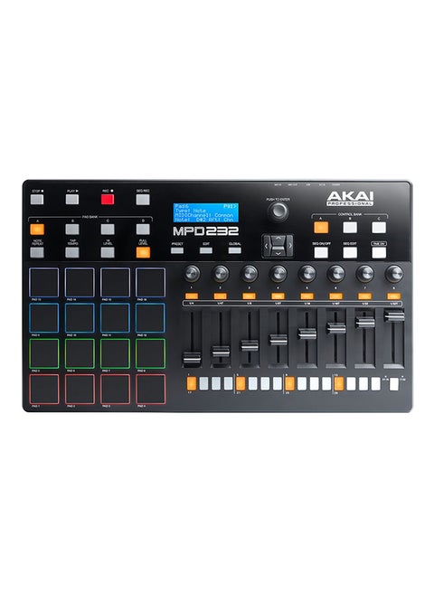 MIDI Drum Pad Controller with Software Download Package (16 pads / 8 knobs / 8 buttons / 8 faders) MPD232 Black