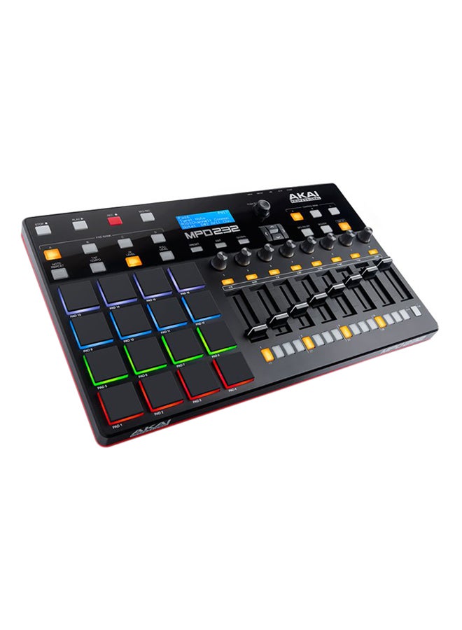 MIDI Drum Pad Controller with Software Download Package (16 pads / 8 knobs / 8 buttons / 8 faders) MPD232 Black