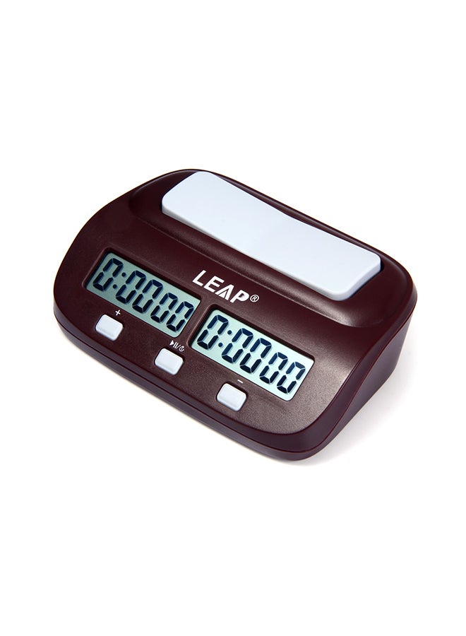 Digital Chess Clock I-Go Count Up Down Timer for Game Competition Red Wine 60x60x5centimeter - Image 1