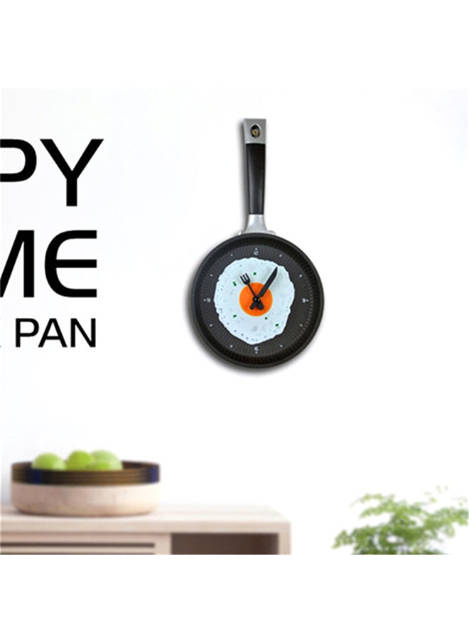 Home Decor Creative Fried Egg Pan Shape Wall Clock Multicolour 70x70x4cm  - Image 2