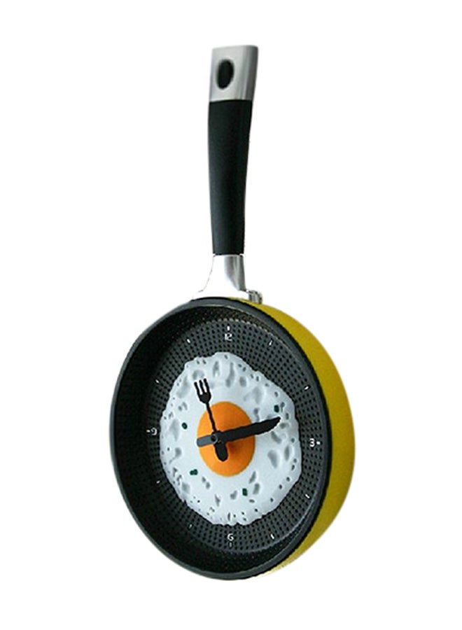 Home Decor Creative Fried Egg Pan Shape Wall Clock Multicolour 70x70x4cm  - Image 1