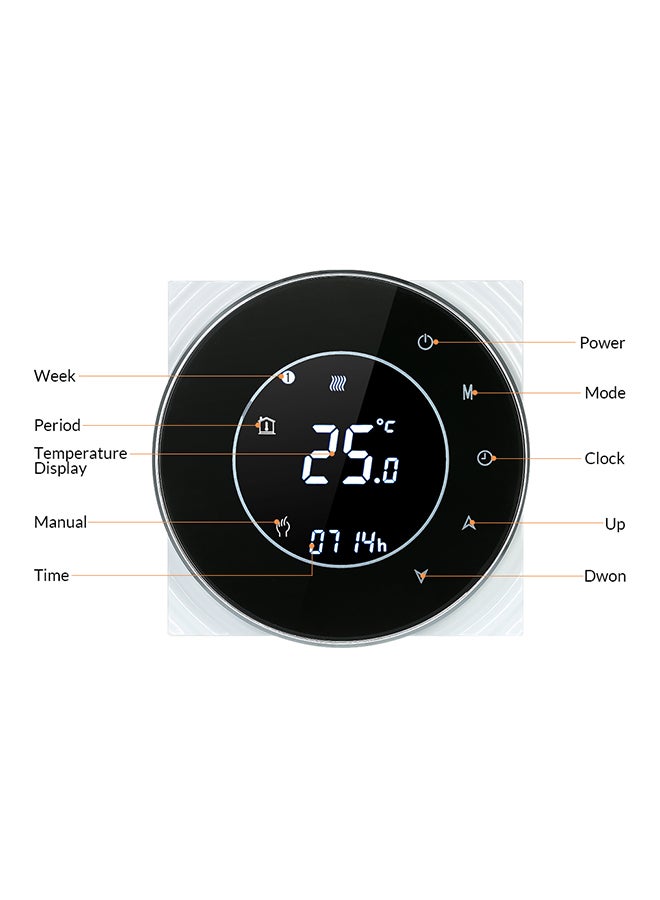 Generic - Programmable Water Heating Thermostat With Backlight Voice Control 22283 Black - Image 1