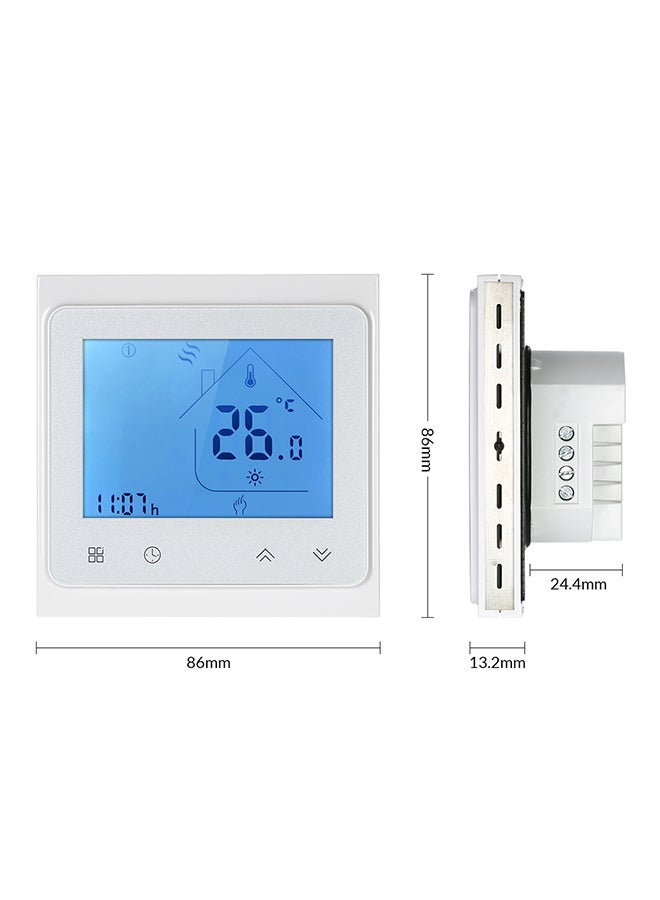 Generic - Gas Boiler Heating Thermostat With Touchscreen 22279 White - Image 1