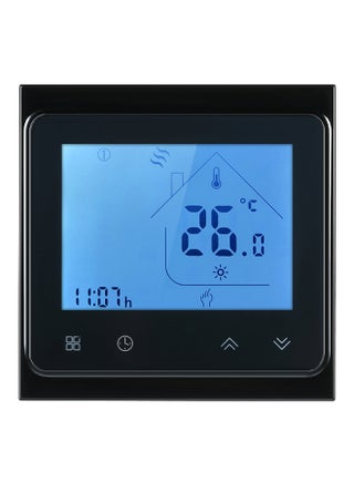 جهاز تيرموستات لتدفئة المراجل الغازية مزود بشاشة لمس 22279 أسود - v1560157727/N26480001A_1