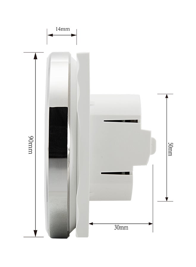 Generic - Programmable Round Fan Coil Thermostat With LCD Digital Display 19324 White/Grey - Image 1