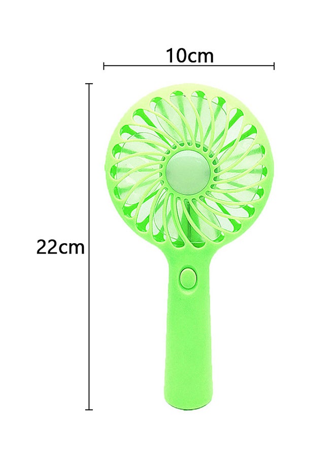 مروحة صغيرة تُحمل باليد مصنوعة من الحديد المطاوع ومزودة بمنفذ USB مع بطارية UE0027 أخضر - Image 2