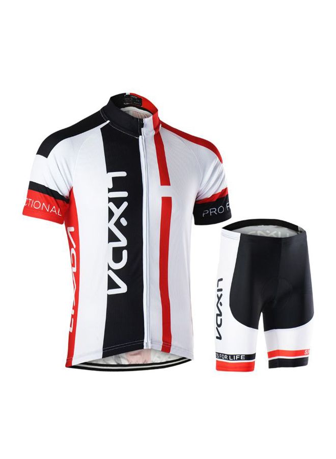 LIXADA Quick Dry Cycling Short Sleeve Jersey And Padded Shorts S - Image 1