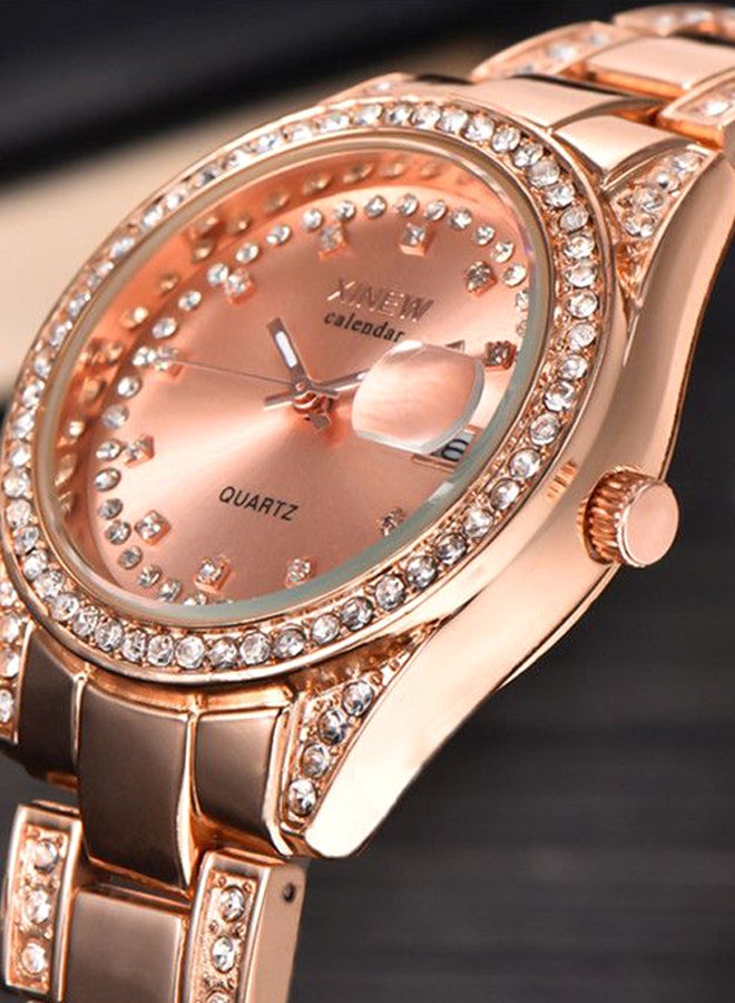 زينو ساعة بعقارب وسوار معدني طراز XINNEW-10 للنساء - Image 2