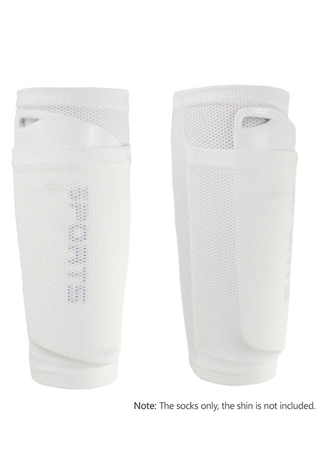 Generic 2-Piece Soccer Calf Socks Breathable Football Protective Sleeves With Pocket - Image 2