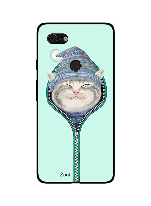 Skin Case Cover -for Google Pixel 3 Cat Zipped Cat Zipped