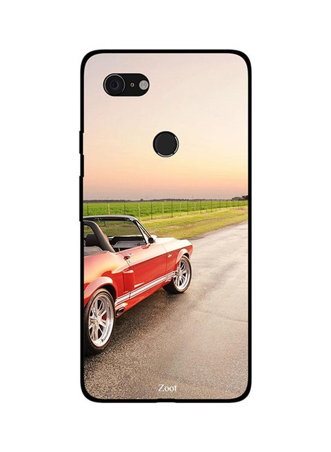 Skin Case Cover -for Google Pixel 3 Red Open Top Car Red Open Top Car