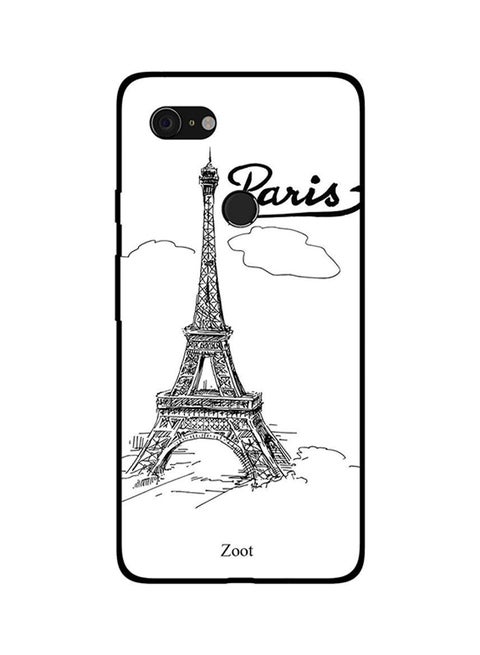 Skin Case Cover -for Google Pixel 3 Doodle Eiffel Tower Doodle Eiffel Tower