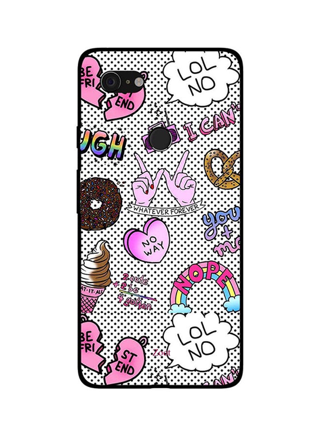 Skin Case Cover -for Google Pixel 3 Girly Tags Girly Tags