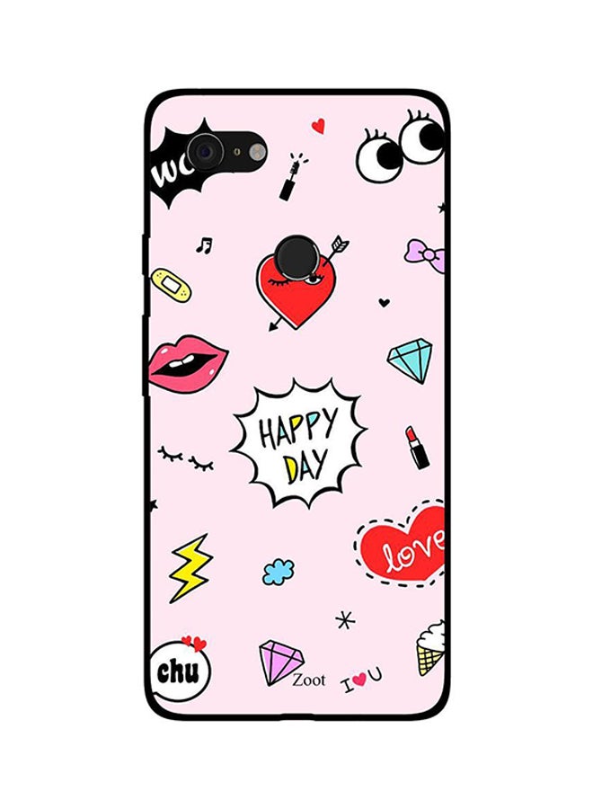 Skin Case Cover -for Google Pixel 3 Happy Day Happy Day
