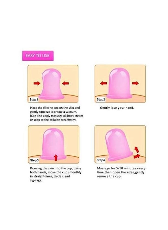 7-Piece Anti Cellulite Cupping Therapy Set Pink - Image 2