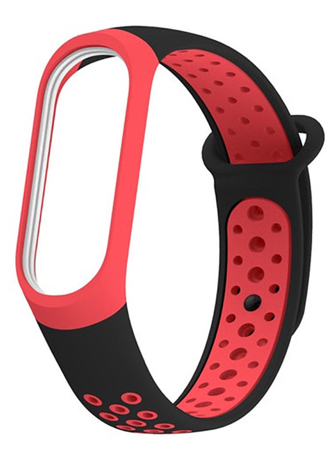 سوار بديل لساعة شاومي مي باند 3 الرياضية أحمر وأسود