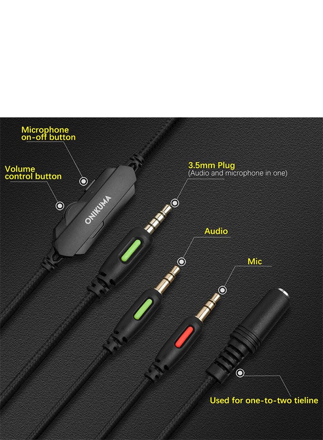 onikuma Stereo Wired Over-Ear Headphone With Mic  - Image 4