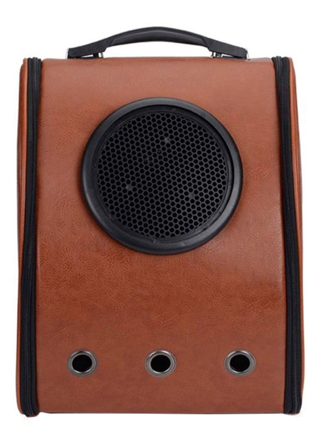 Breathable Grommet Backpack Brown/Black