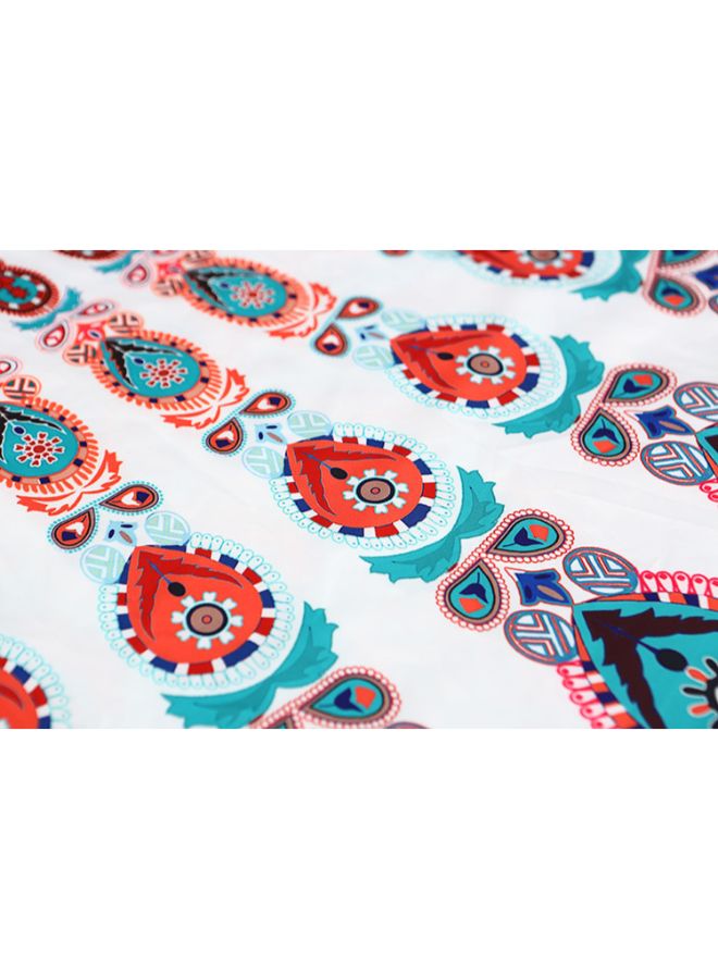 Printed Round Beach Towel Multicolour 130 x 175cm - Image 2