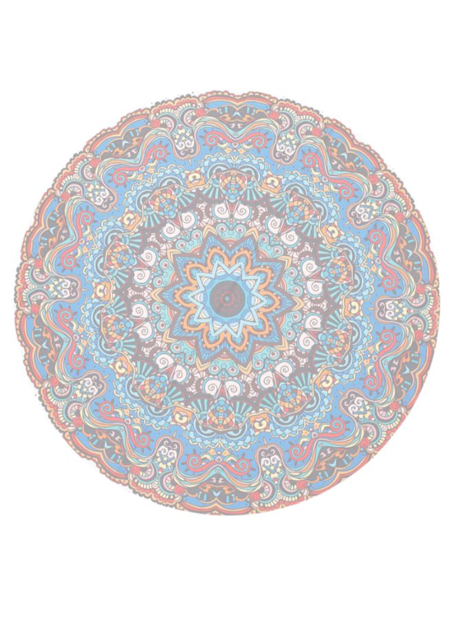 Printed Round Beach Towel Multicolour 130 x 175cm - Image 2