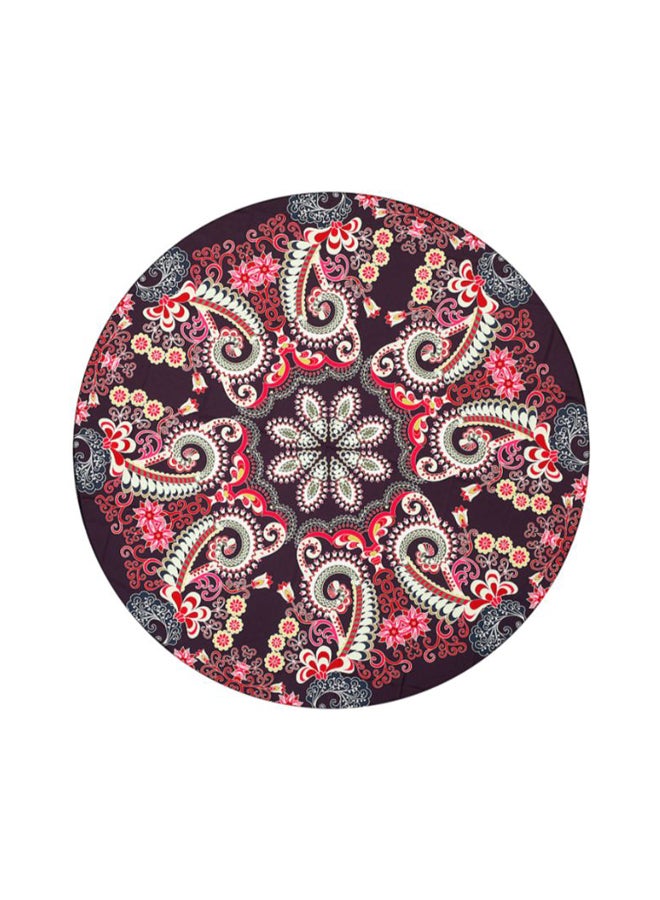 Printed Round Beach Towel Multicolour 130 x 175cm - Image 1