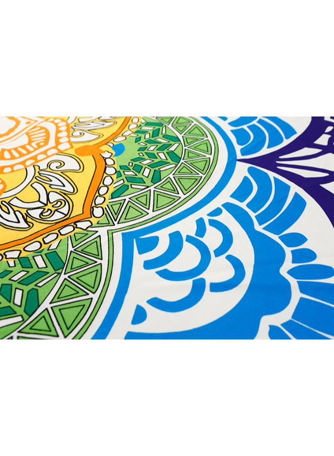 Printed Round Beach Towel Multicolour 130 x 175cm - Image 2