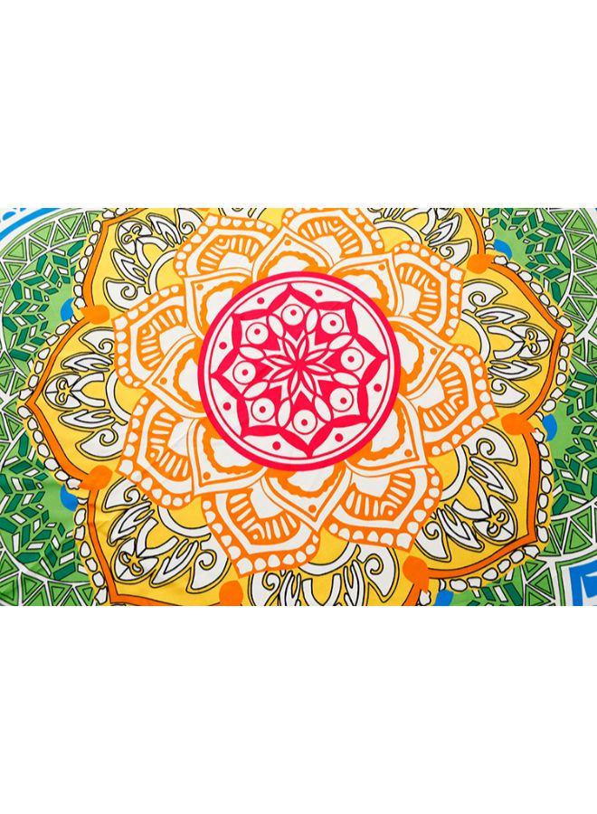 Printed Round Beach Towel Multicolour 130 x 175cm - Image 2