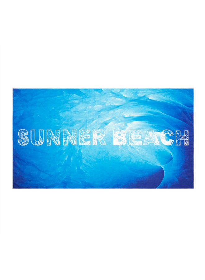Microfiber Ripple Beach Towel Blue 80 x 160cm - Image 1