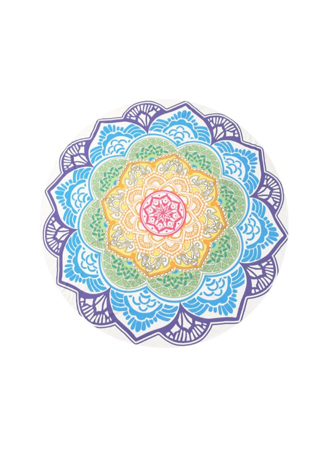 Printed Round Beach Towel Multicolour 130 x 175cm - Image 1