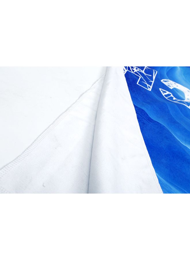 Microfiber Ripple Beach Towel Blue 80 x 160cm - Image 4