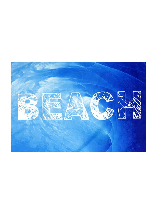 Microfiber Ripple Beach Towel Blue 80 x 160cm - Image 1