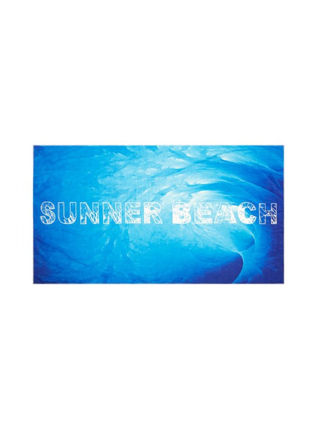 Microfiber Ripple Beach Towel Blue 80 x 160cm - Image 1