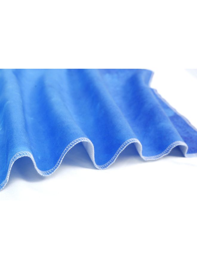 Microfiber Ripple Beach Towel Blue 80 x 160cm - Image 3