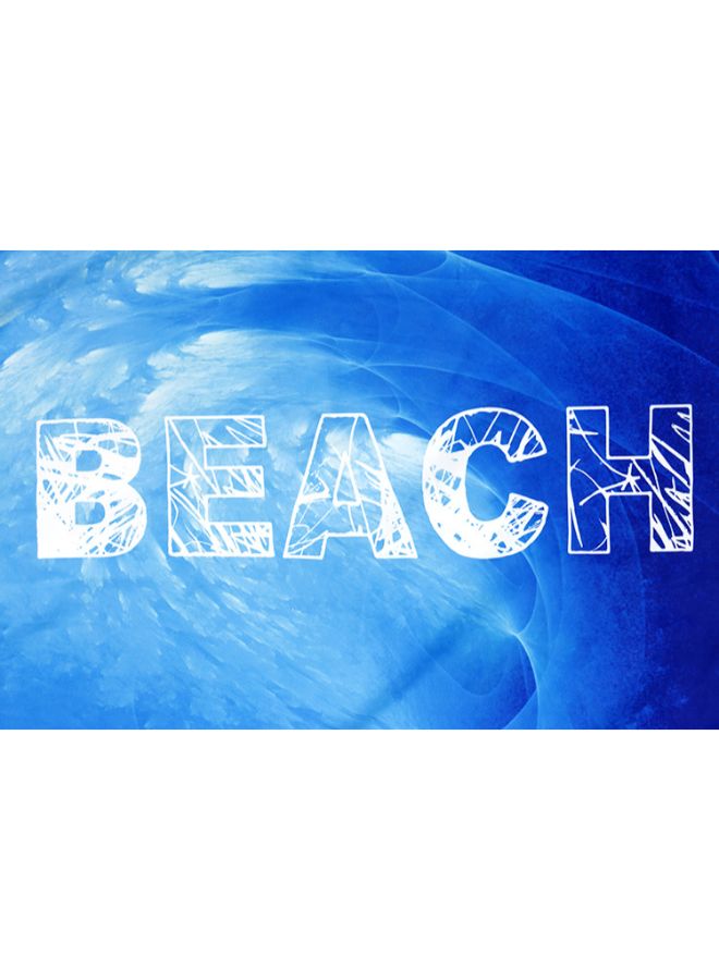 Microfiber Ripple Beach Towel Blue 80 x 160cm - Image 3