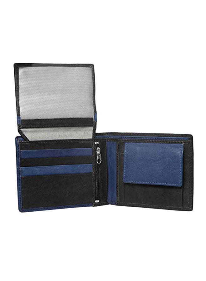 RAG&SAK Bloke Bifold Leather Wallet Blue/Black - Image 2